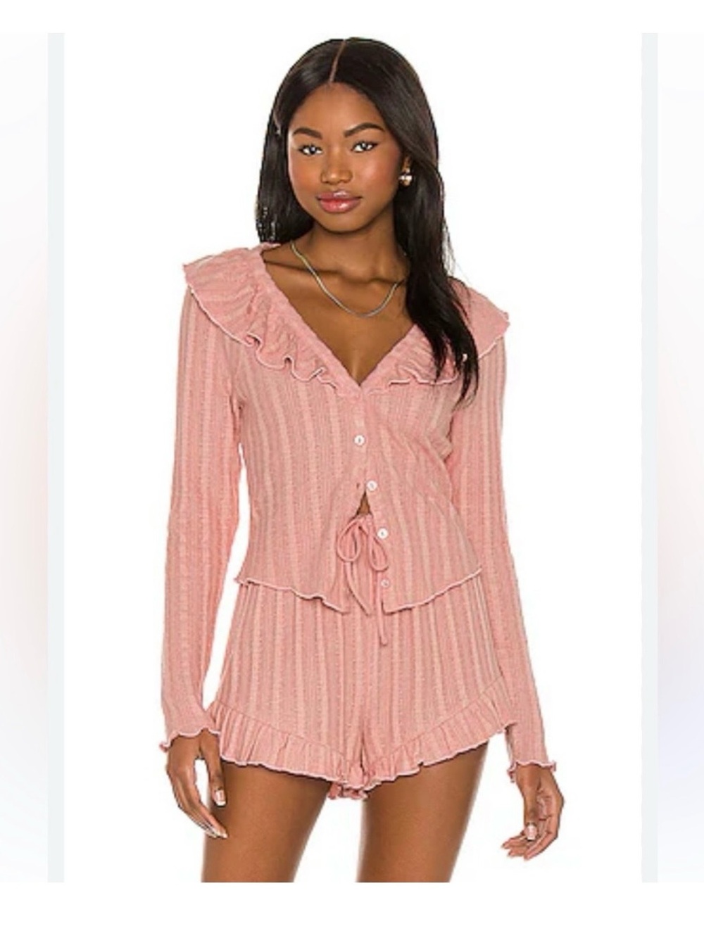 LPA Ruffled Coco Dusty Rose Set